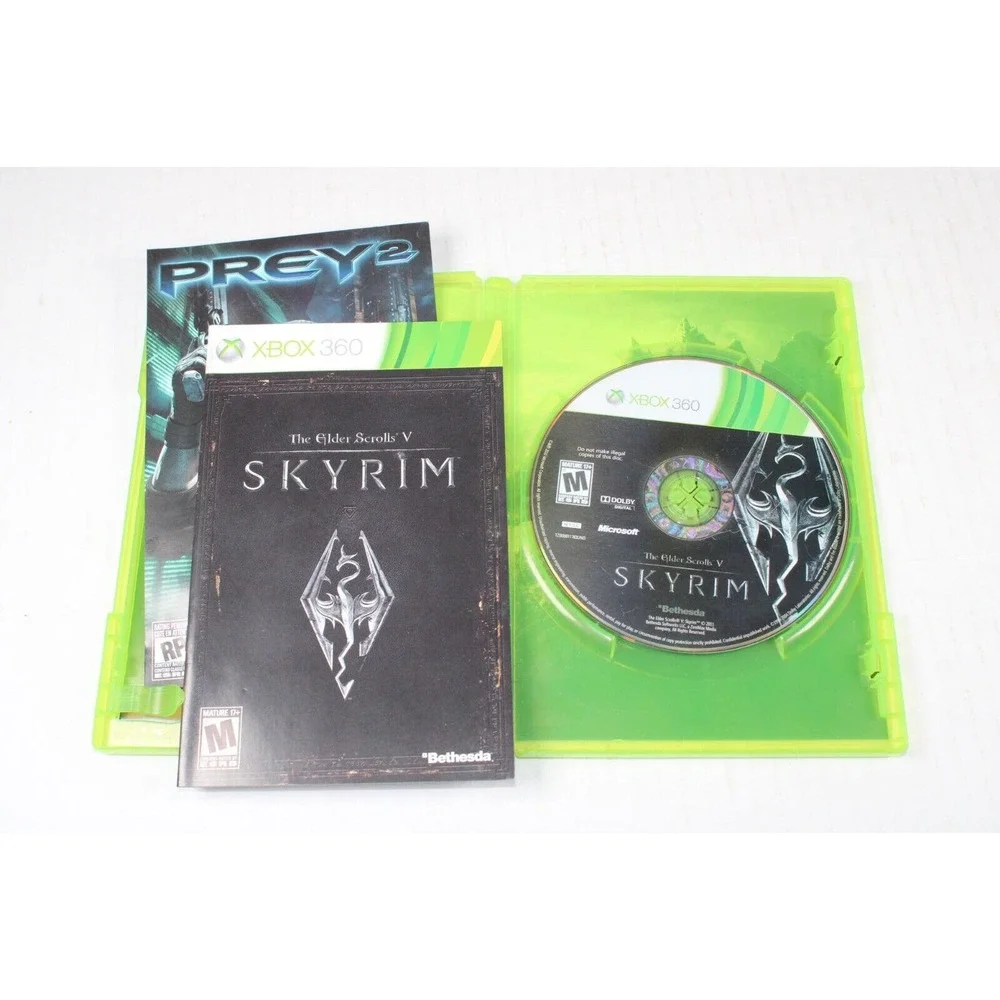 The Elder Scrolls V: Skyrim (Microsoft Xbox 360, 2013) Authentic, W/ Manual